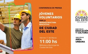 Convocarán a jóvenes voluntarios por la infraestructura educativa