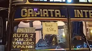 Crónica / ¡En Capiatá ya está más caro el pasaje!