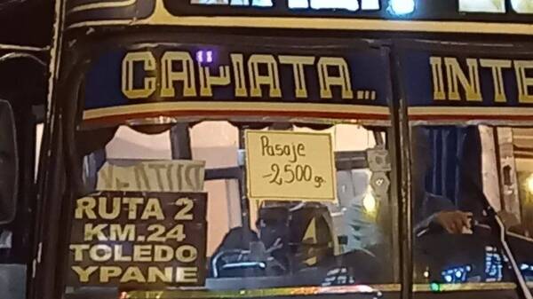 Crónica / ¡En Capiatá ya está más caro el pasaje!