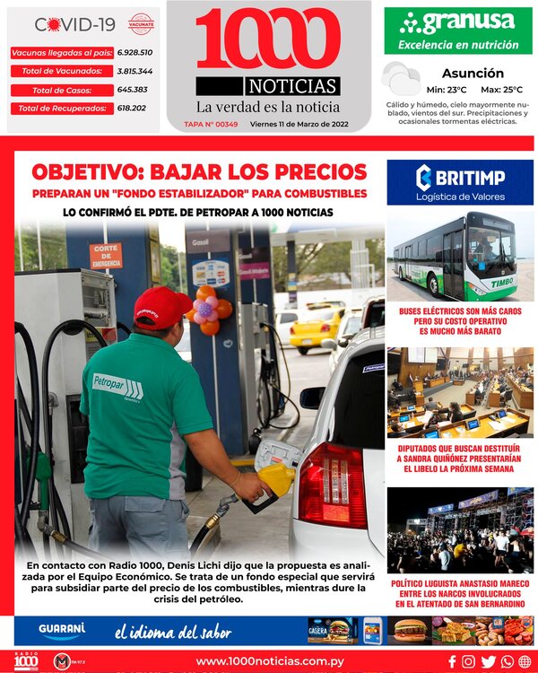 Portadas de este viernes 11 de marzo de 2022