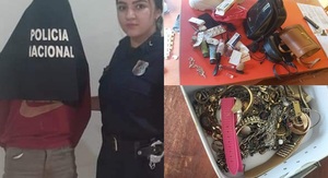 Detienen a una menor con varios antecedentes por robo Coronel Oviedo - Noticiero Paraguay