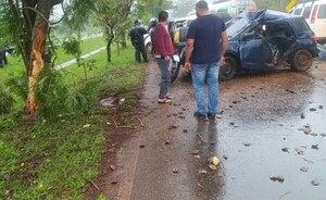Lluvia causa muerte de un conductor en el cruce en la Ruta PY 07
