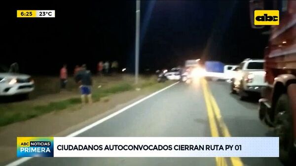 Ciudadanos Autoconvocados cierran Ruta PY 01 - ABC Noticias - ABC Color