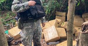 La Nación / Encuentran mil kilos de marihuana en la costa del lago Itaipú