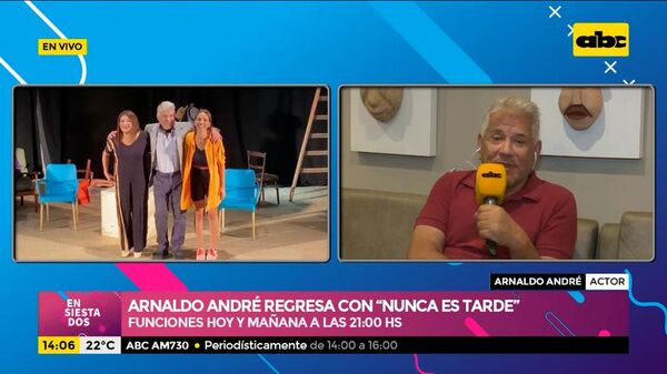 Arnaldo André regresa al teatro en el hotel Guaraní - Ensiestados - ABC Color