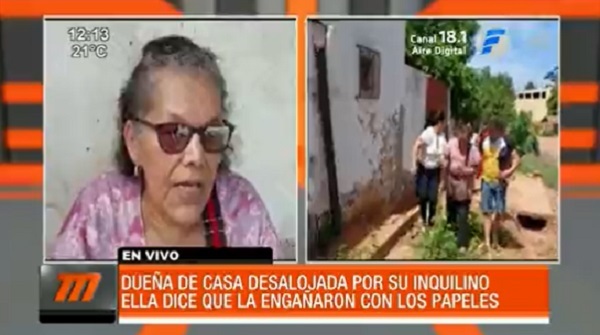 Insólito: Dueña de casa es desalojada por su inquilino