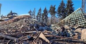 Estadio ucraniano bombardeado por tropas rusas