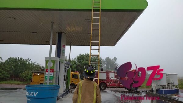 Principio de incendio causó susto en estación de servicios