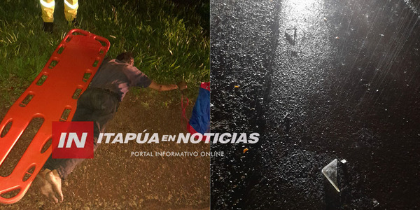 PEATÓN FALLECIÓ TRAS SER ATROPELLADO POR UNA MOTOCICLETA - Itapúa Noticias