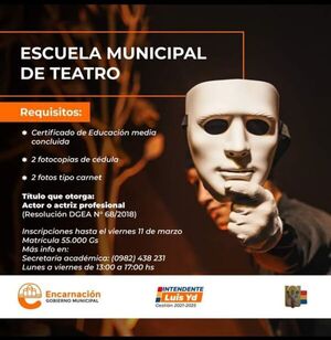 Inician las clases presenciales en la Escuela Municipal de Teatro de Encarnación
