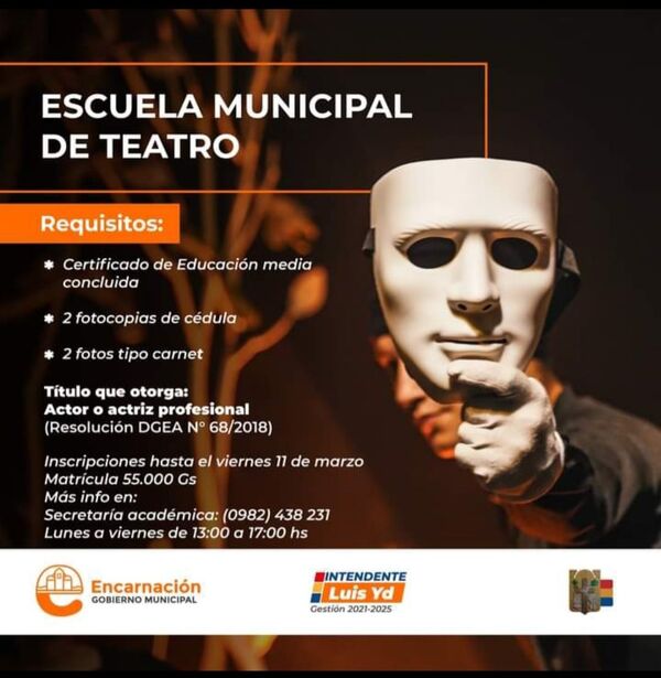Inician las clases presenciales en la Escuela Municipal de Teatro de Encarnación