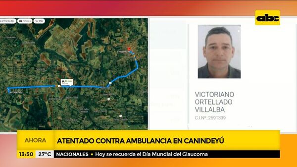 Atentado contra ambulancia en Canindeyú - ABC Noticias - ABC Color