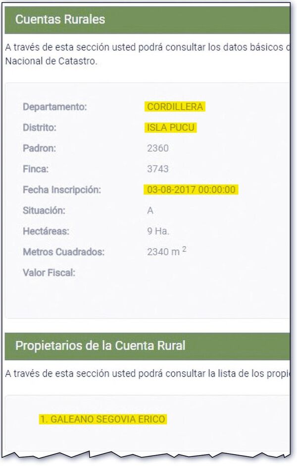 Erico rectifica su DJ, pero vuelve a omitir varios inmuebles y acciones - Nacionales - ABC Color