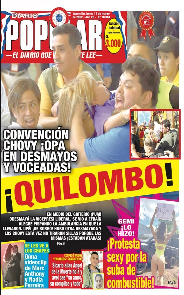 Portadas de este lunes 14 de marzo de 2022