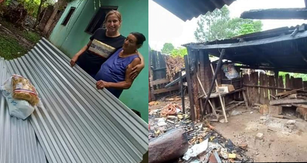 Guairá: Familia afectada por incendio recibe ayuda solidaria - Noticiero Paraguay