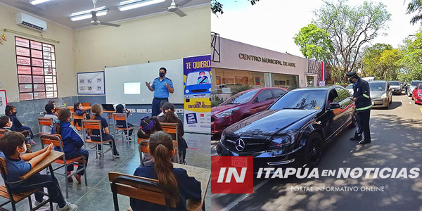 EDUCACIÓN VIAL: USO DE CASCO VITAL EN ESCOLARES - Itapúa Noticias