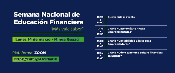 Semana Nacional de Educación Financiera se desarrolla este lunes en Minga Guazú - .::Agencia IP::.