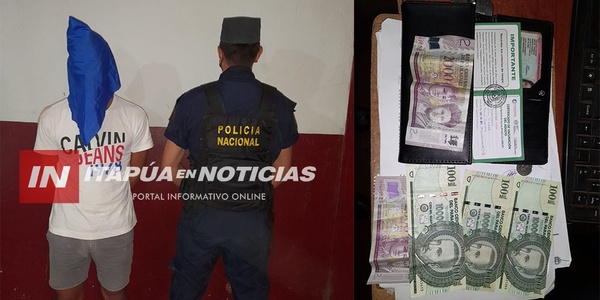 DETIENEN A ''CABALLO LOCO'' TRAS ROBAR LA BILLETERA DE UNA MUJER - Itapúa Noticias