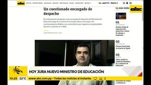 Cuestionado ingeniero agrónomo asume como ministro de Educación - ABC Noticias - ABC Color