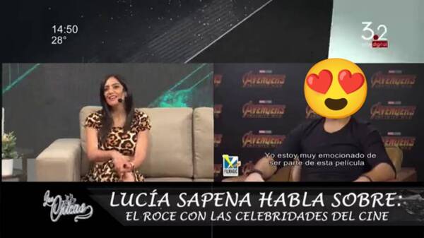 Crónica / [VÍDEO] Famoso actor no se pudo concentrar por la pollera de Lucía Sapena