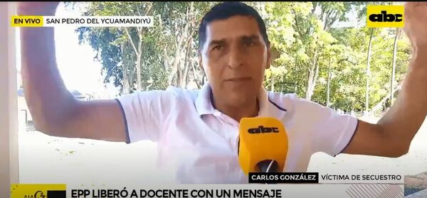 Docente relata los nueve días que estuvo secuestrado por el EPP - Nacionales - ABC Color