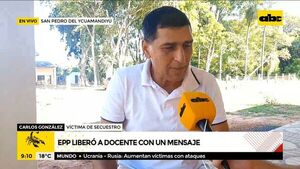 EPP liberó a docente con un mensaje  - ABC Noticias - ABC Color