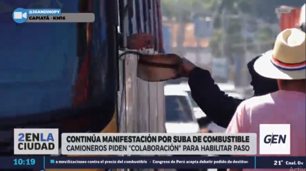 Diario HOY | Hablan de "infiltrados" entre camioneros apostados cerca del ex Aratirí