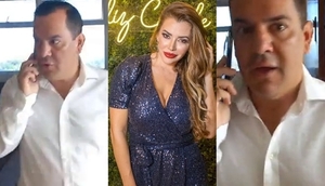 Esposo de Marly Figueredo a los empujones con periodista - Teleshow