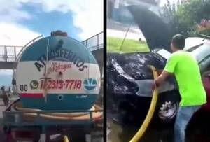 Crónica / A la… ¡atendé con lo que apagaron el fuego en un auto!