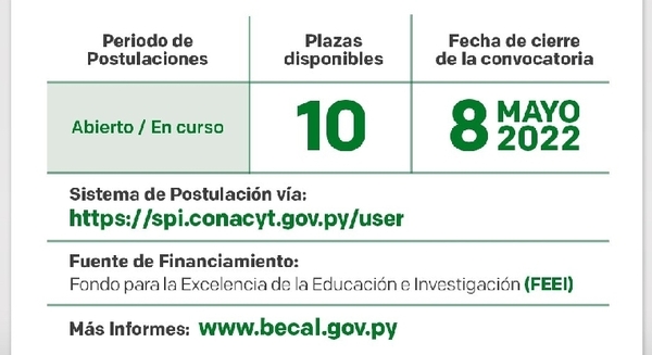 BECAL ofrece 10 becas para realizar Posdoctorados en el exterior