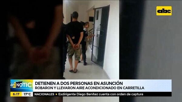 Robaron y llevaron aire acondicionado en carretilla. Una mujer y un hombre fueron detenidos en el barrio Ykua Sati  - ABC Noticias - ABC Color