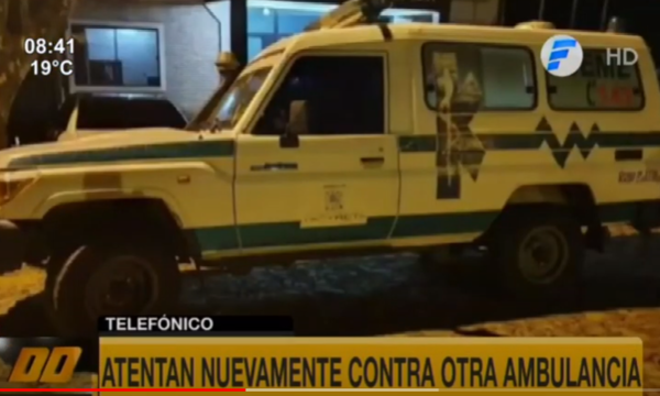 Atentaron nuevamente contra otra ambulancia en Canindeyú | Telefuturo