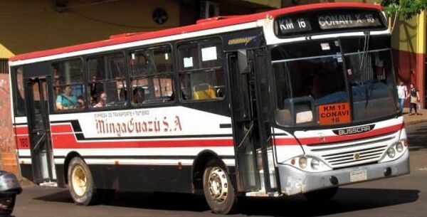 Transporte público de Minga Guazú se paraliza desde hoy
