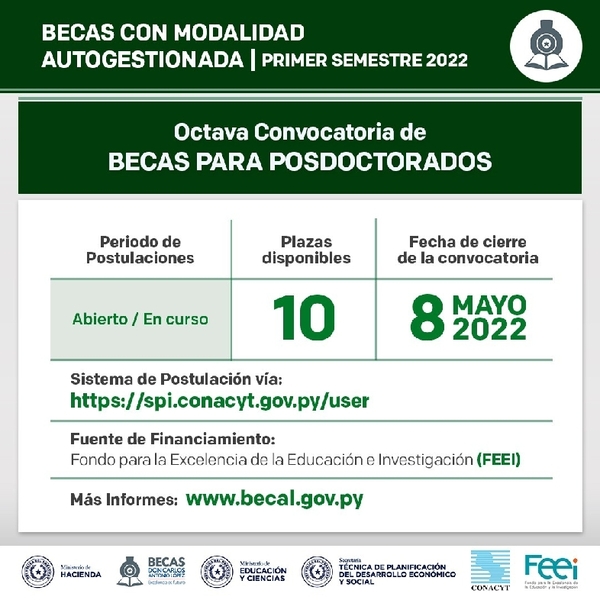 Becal ofrece 10 becas para realizar posdoctorados de investigación en el exterior | OnLivePy