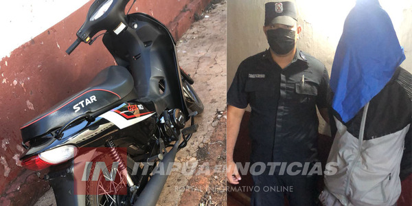 POLICÍA RECUPERA MOTOCICLETA DENUNCIADA COMO HURTADA - Itapúa Noticias