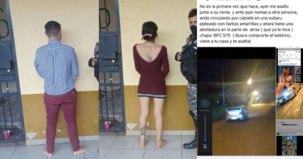 La Nación / Agentes del Grupo Lince detienen a pareja de asaltantes con varias denuncias en su contra