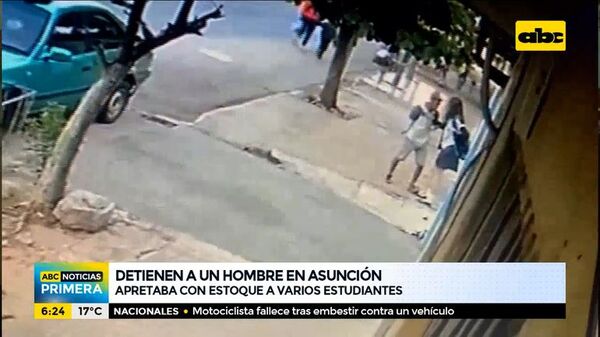 Detuvieron a un asaltaestudiantes Apretaba con estoque a escolares en el barrio San Pablo - ABC Noticias - ABC Color