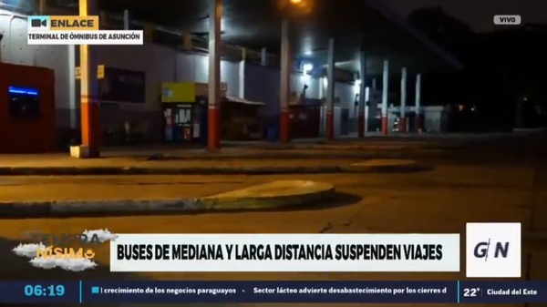 Terminal de Ómnibus de Asunción sin un solo colectivo. Viajes están suspendidos - ADN Digital