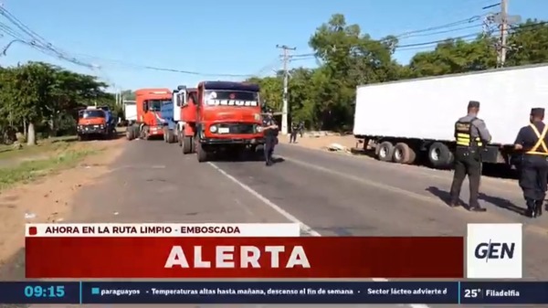Limpio-Emboscada: llegan los antidisturbios para despejar la ruta - ADN Digital