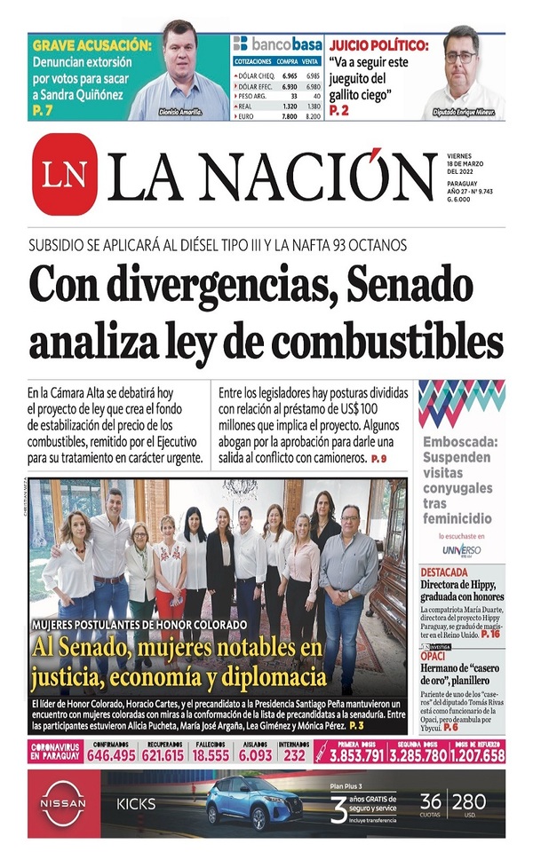 Portadas de este viernes 18 de marzo de 2022