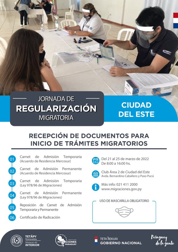 Nueva jornada de regularización migratoria arranca el lunes en Ciudad del Este - .::Agencia IP::.