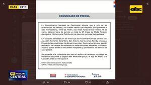 Comunicado de prensa de la ANDE - ABC Noticias - ABC Color