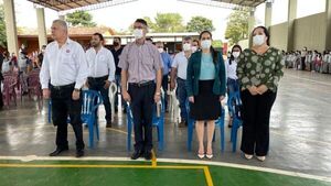 Inauguración de tinglado y reforma de pista polideportiva en la escuela Virgen del Rosario