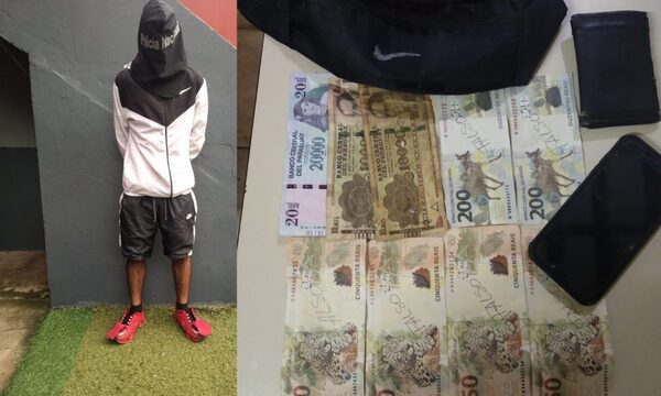 Pagó por whisky con billetes falsos y fue detenido