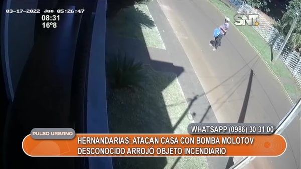 Desconocido arrojó una bomba molotov a una casa - SNT