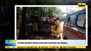 Joven murió tras chocar su cuasi contra árbol - ABC Noticias - ABC Color