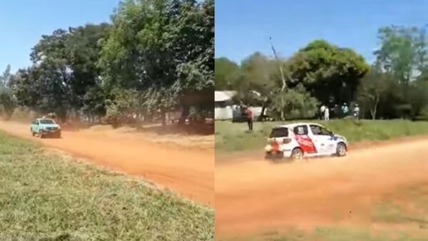 Camioneta de la Ande se metió en carrera de rally