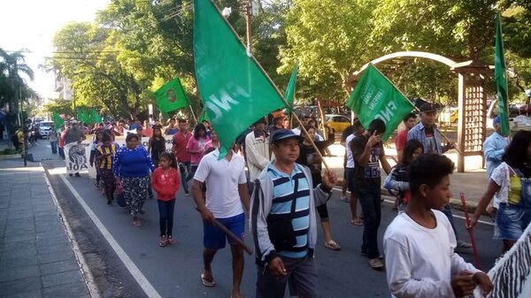 Con muchas reivindicaciones, campesinos se suman a protestas contra suba del combustible y marchan hasta el Congreso - Nacionales - ABC Color