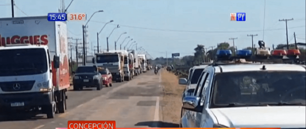 Aprehenden a 13 camioneros tras despeje de ruta en Concepción | Noticias Paraguay