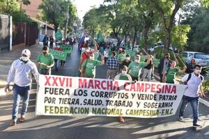 Campesinos marcharán por el microcentro de Asunción y la Policía activa alerta de seguridad